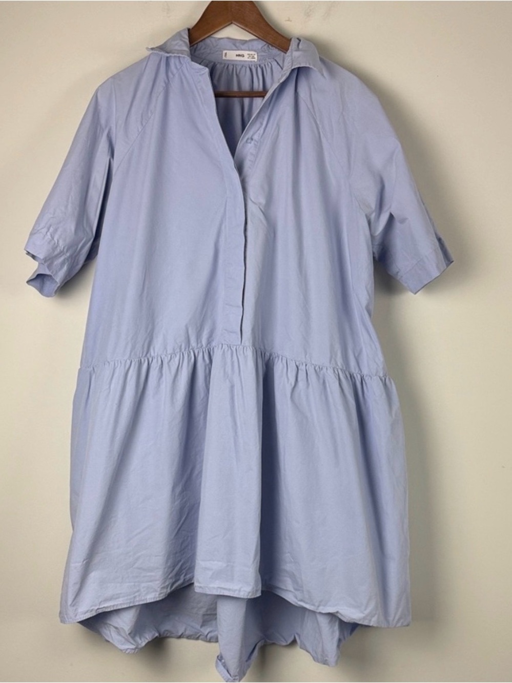 Mango Ruffled Shirt Dress Size Medium/Large - Picture 2 of 2